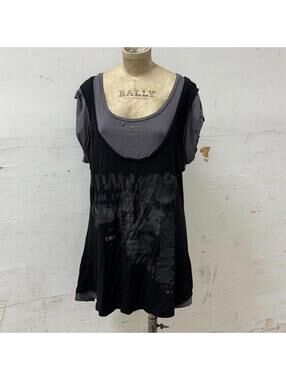 Vintage La Mode Est À Vous Grey Black Avant-Garde Tunic